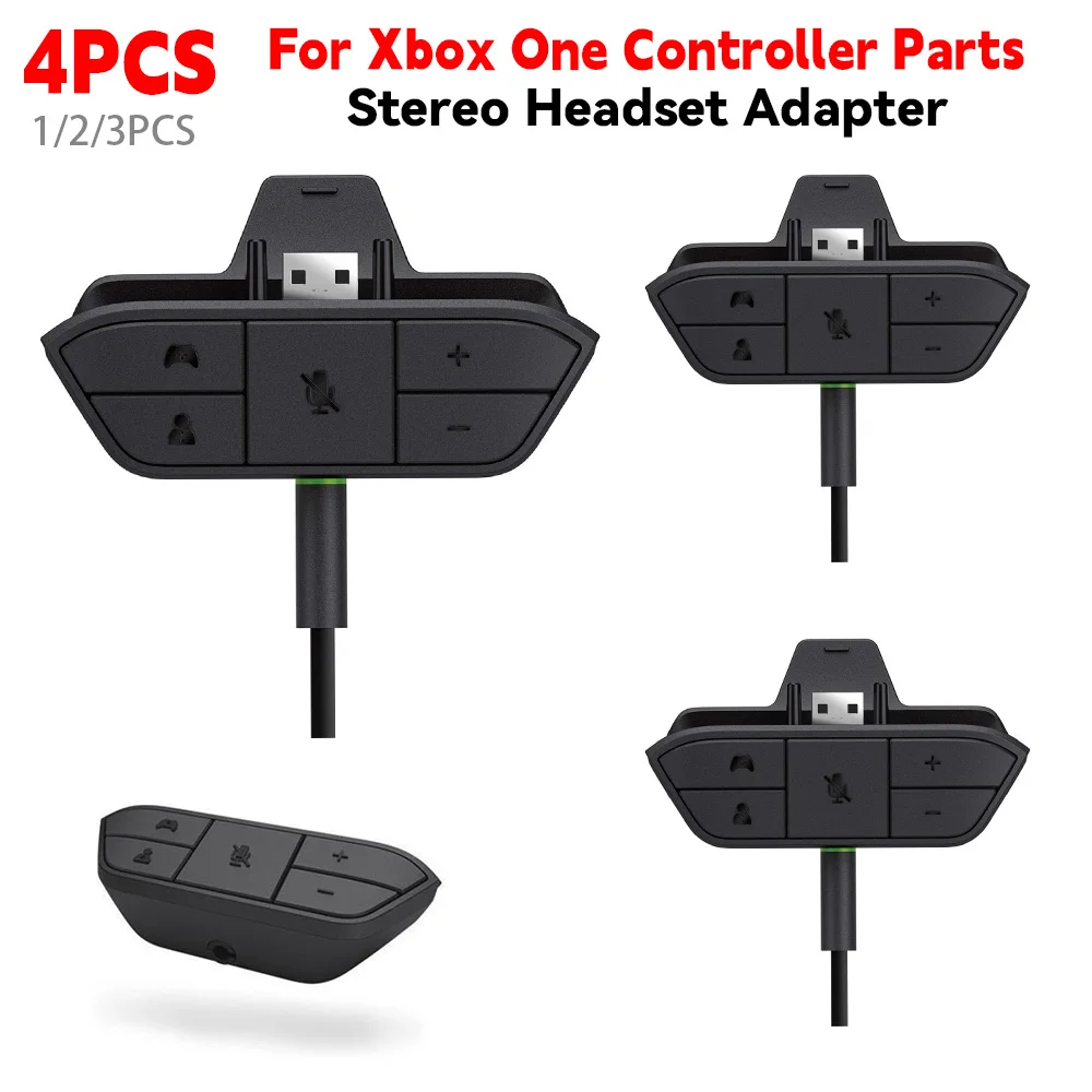 Gaming Headphone Accessories - ตัวแปลงหูฟังสเตอริโอสำหรับชิ้นส่วนจอยเกม Xbox One ปรับสมดุลเสียงไมโครโฟนตัวแปลงต่อหูฟังแจ็ค3.5มม. อุปกรณ์เล่นเกม