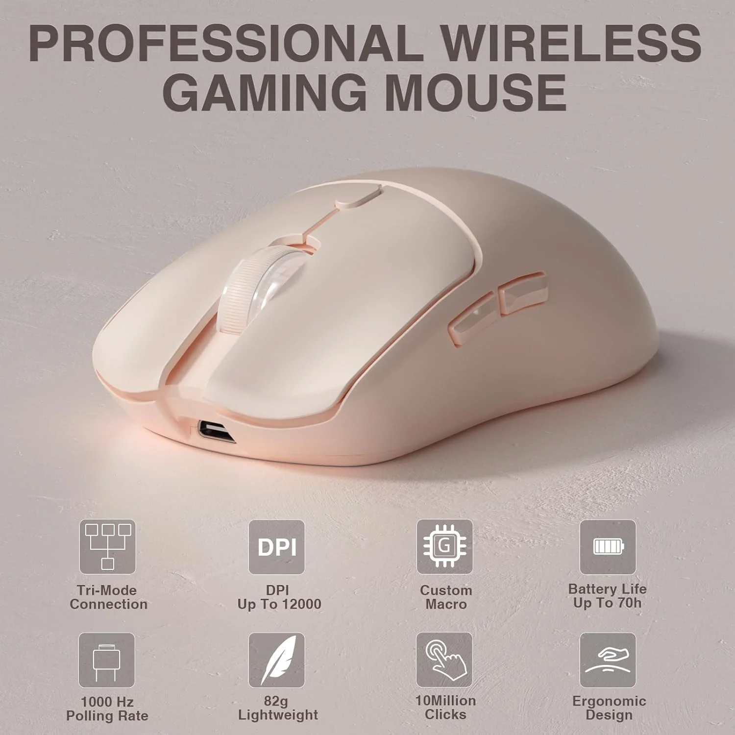 Gaming Accessories For Pc - AULA SC580X ไตร-โหมดเมาส์เกมมิ่งไร้สาย 12000DPI PAW3325 500mAh