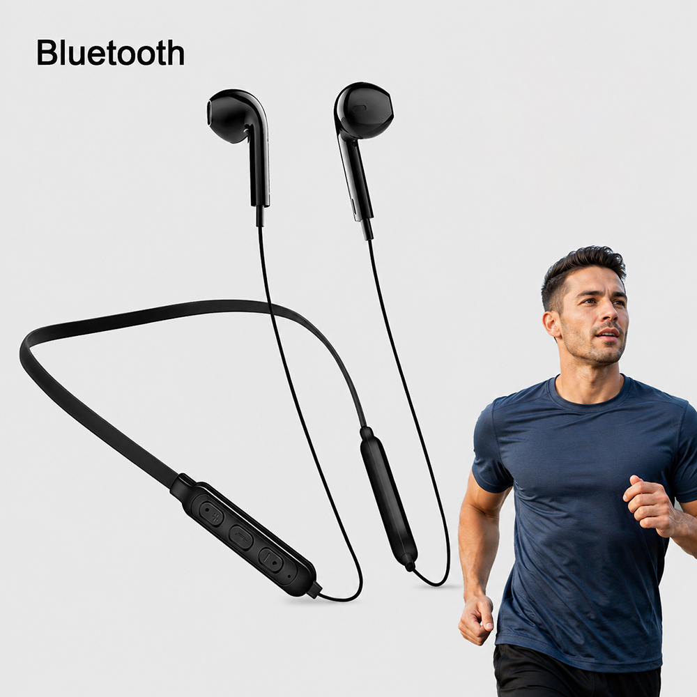 Gaming Accessories For Phone - อุปกรณ์เสริมเสียงสำหรับออกกำลังกายแบบแขวนคอชุดหูฟังบลูทูธไมโครโฟน HD สำหรับไอโฟน เสี่ยวมี่ หัวเว่ยโทรศัพท์ลดเสียงรบกวน
