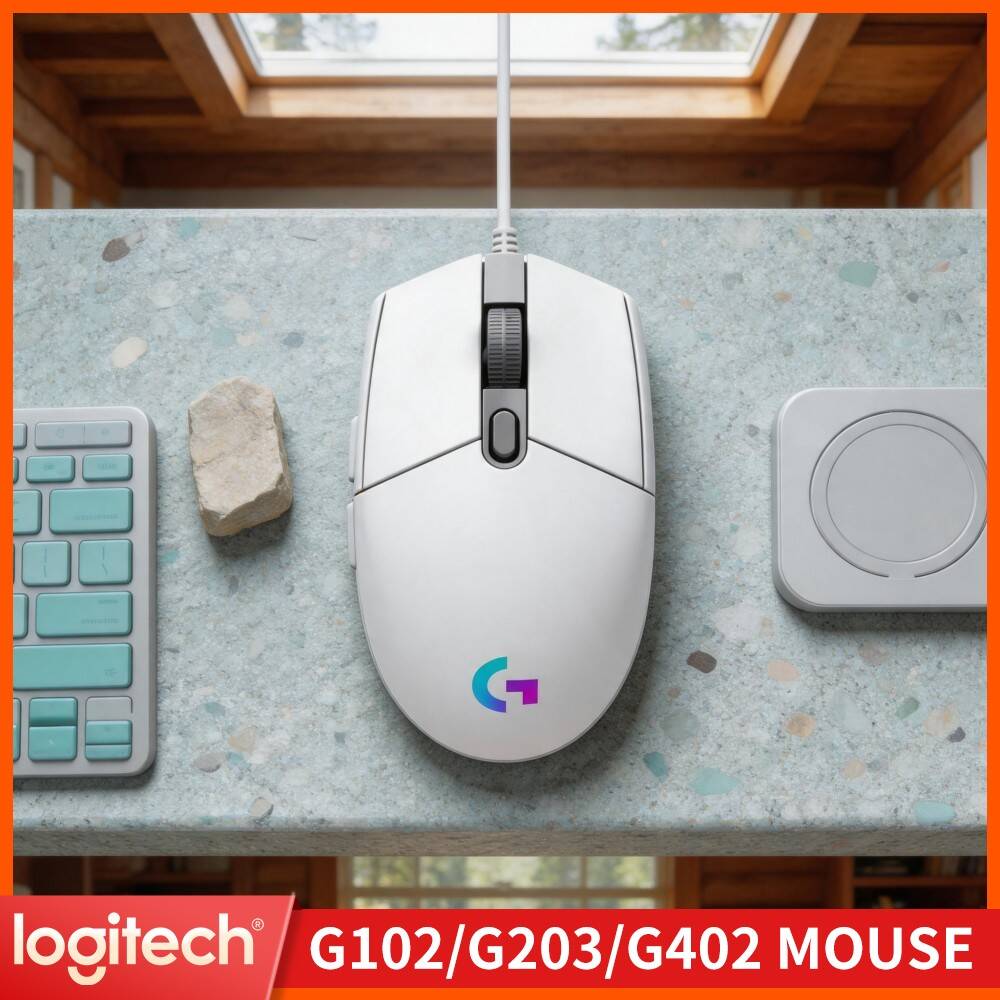 Logitech Mouse G203 - เมาส์เกมมิ่งแบบมีสาย Logitech G203 Prodigy RGB ตอบสนองสัญญาณรวดเร็ว