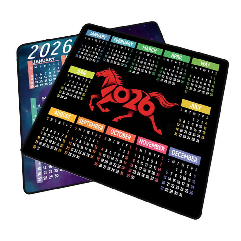 Gaming Accessories For Pc - 2026 ปฏิทินแผ่นรองเมาส์กันน้ำโฮมออฟฟิศคอมพิวเตอร์สำหรับเล่นเกมแล็ปท็อปแผ่นรองเมาส์แผ่นรองโต๊ะพร้อมฐานยางกันลื่นอุปกรณ์เสริมสำหรับพีซี