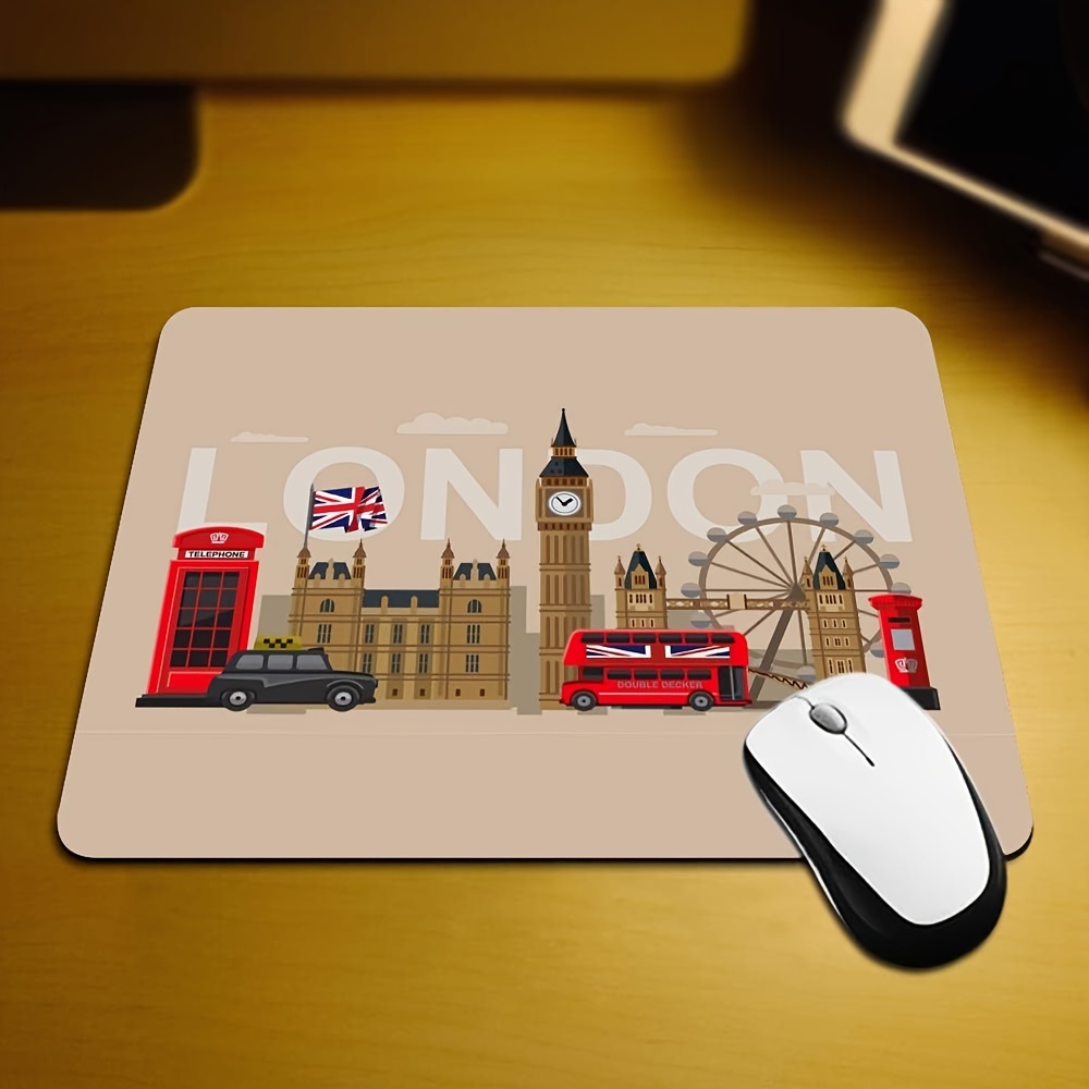 Gaming Accessories London - แผ่นรองเมาส์ยางลายสถานที่สำคัญในลอนดอน แผ่นรองโต๊ะกันลื่น แผ่นรองเมาส์สำหรับเล่นเกมคอมพิวเตอร์ อุปกรณ์เสริมสำนักงาน แผ่นรองจัดระเบียบโต๊ะ แผ่นรองเล่นเกม