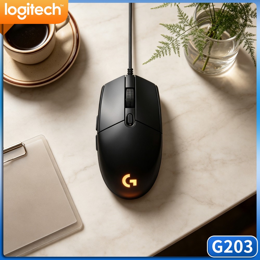 เมาส์เกมมิ่งแบบมีสาย Logitech  - Logitech Mouse G203 บทวิจารณ์และราคา