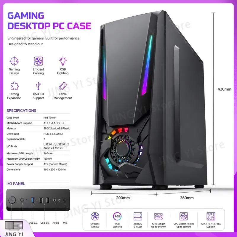 เคสคอมพิวเตอร์ ATX สำหรับเกมมิ - Gaming Hardware And Accessories บทวิจารณ์และราคา