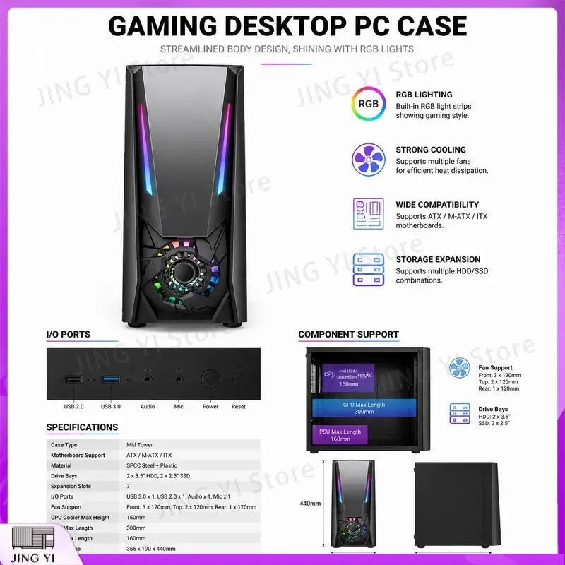 เคสคอมพิวเตอร์ ATX สำหรับเกมมิ - Gaming Hardware And Accessories บทวิจารณ์และราคา