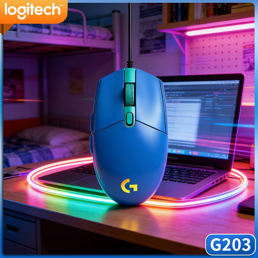 เมาส์เกมมิ่งแบบมีสาย Logitech  - Logitech Mouse G203 บทวิจารณ์และราคา