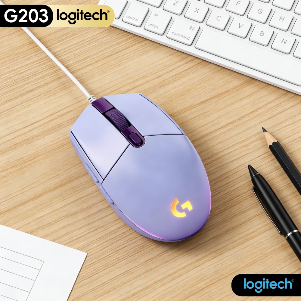 เมาส์เกมมิ่งแบบมีสาย Logitech  - Logitech Mouse G203 บทวิจารณ์และราคา