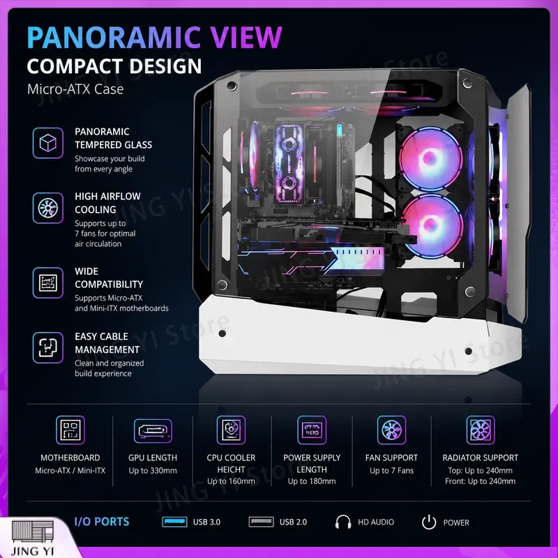 เคสคอมพิวเตอร์เกมมิ่ง mATX สำห - Gaming Hardware And Accessories บทวิจารณ์และราคา