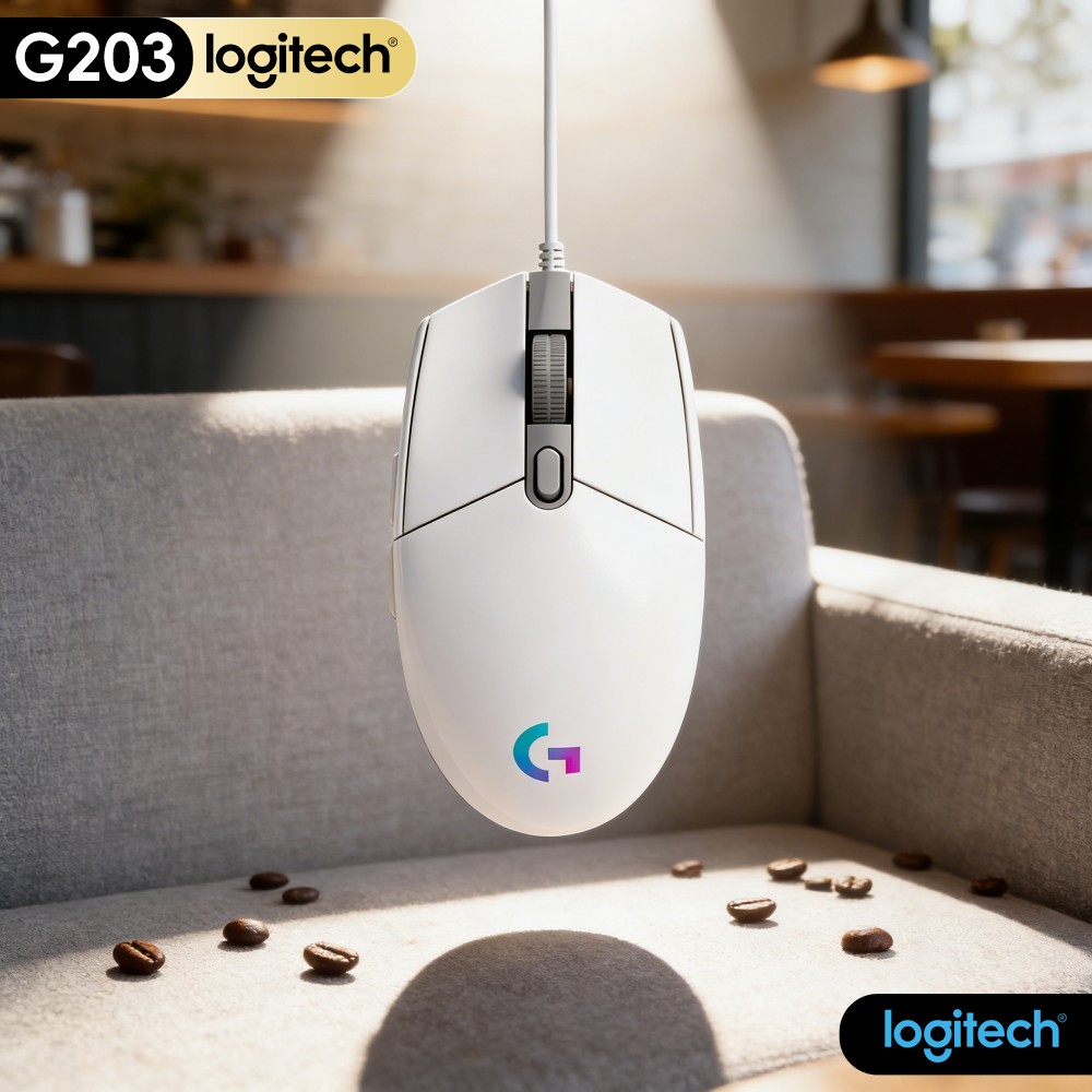 เมาส์เกมมิ่งแบบมีสาย Logitech  - Logitech Mouse G203 บทวิจารณ์และราคา